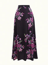 LUNE Women Elegant Floral Printed Summer Skirt
